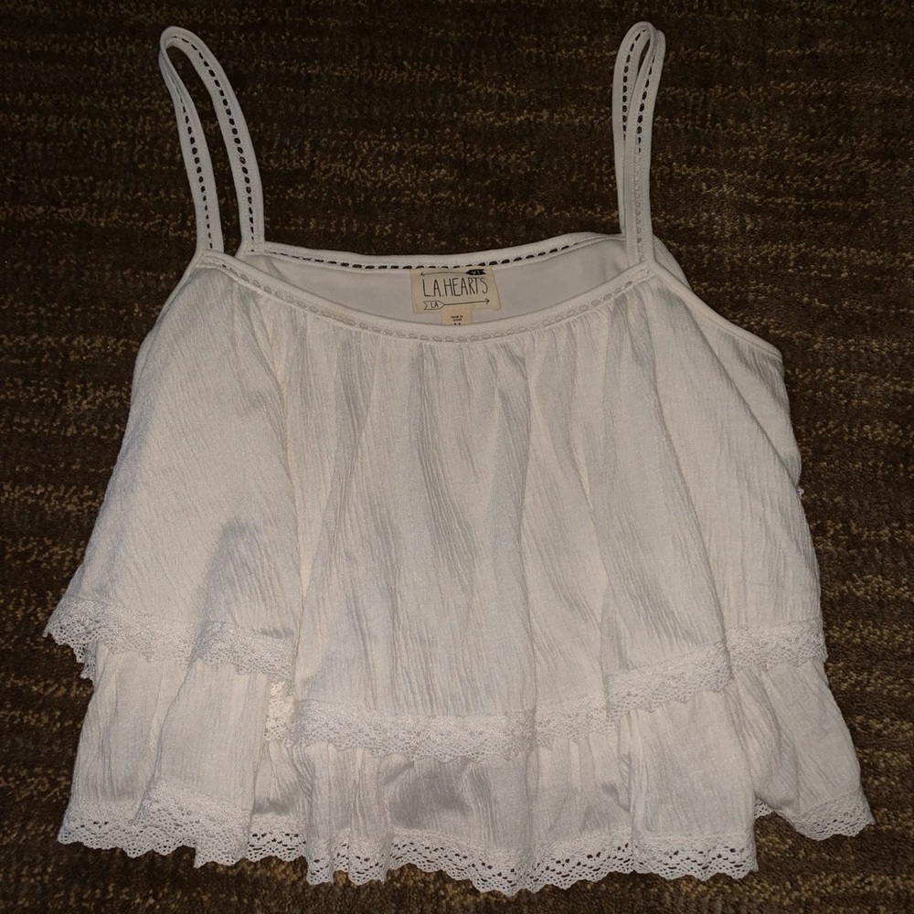 Vintage LA Hearts Crop Top